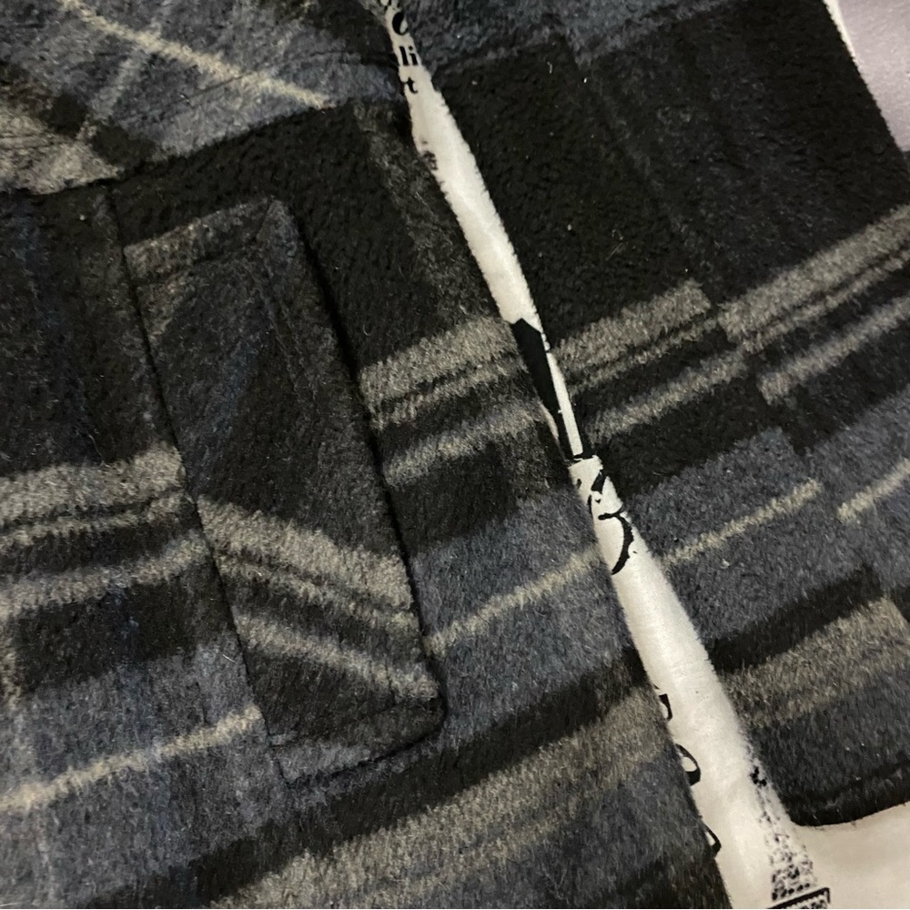 Epic Threads 2010 girls XL wool blend plaid button up winter jacket coat - Picture 5 of 9